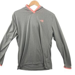 The North Face FlashDry Hooded Long Sleeve Top Gray Coral Women’s XL